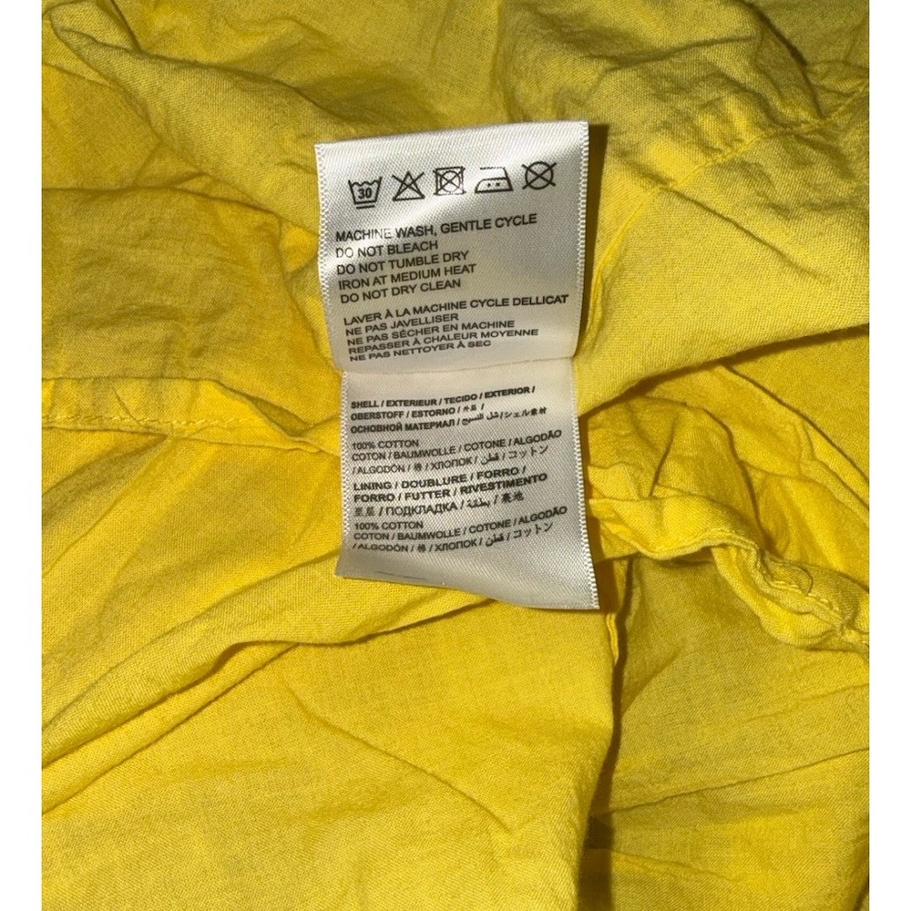Farm Rio Flutter Sweetheart Neck Butter Yellow Cut Out Bandeau Midi Dress Size S - Picture 10 of 10